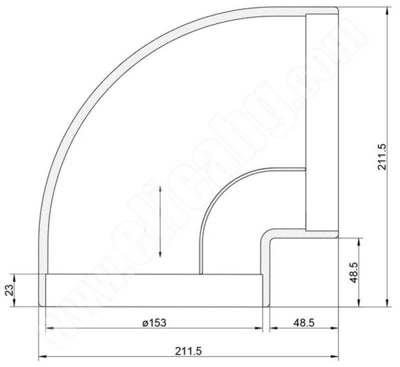Аксесоари едри уреди Кръгъл фитинг Elica KIT0121006
