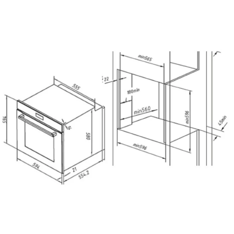 Фурни за вграждане Фурна за вграждане Schneider SCFP805S-BM Черна
