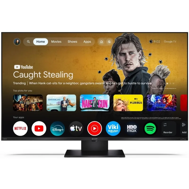 Телевизори 43” 4K Ultra HD 144Hz QLED MiniLED Google телевизор Sharp LC-43JT8265E