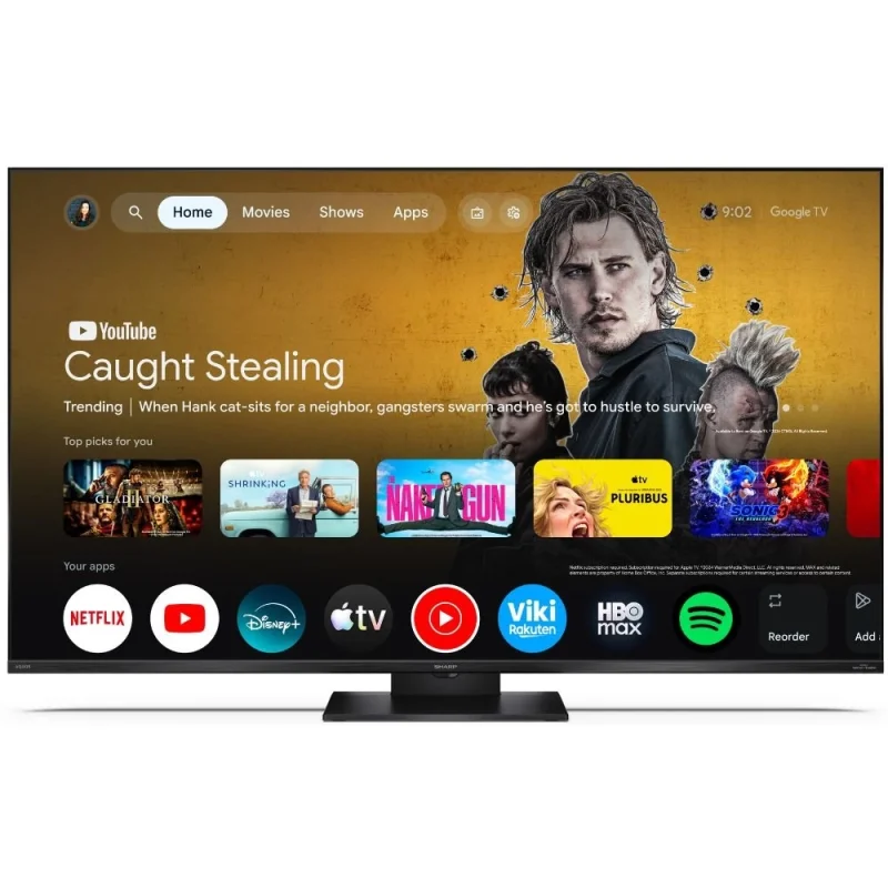 Телевизори 50” 4K Ultra HD 144Hz QLED MiniLED Google телевизор Sharp LC-50JT8265E