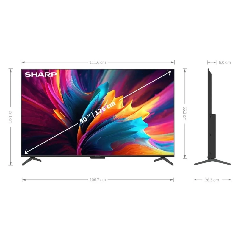 Телевизори 50” 4K Ultra HD LED телевизор Sharp LC-50DJ4E