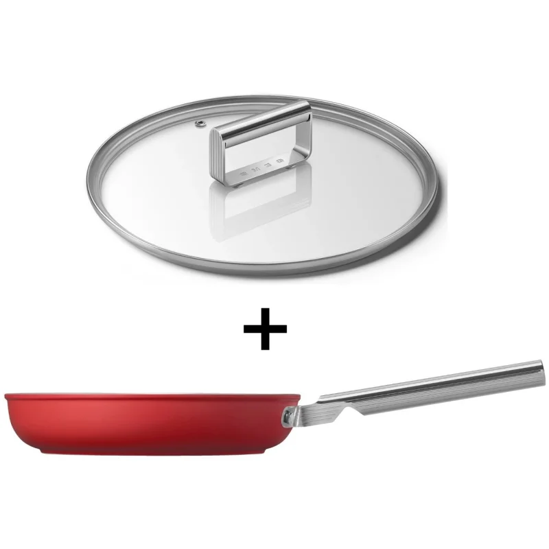 Тенджери и тигани Тиган Smeg CKFF2801RDM Червен