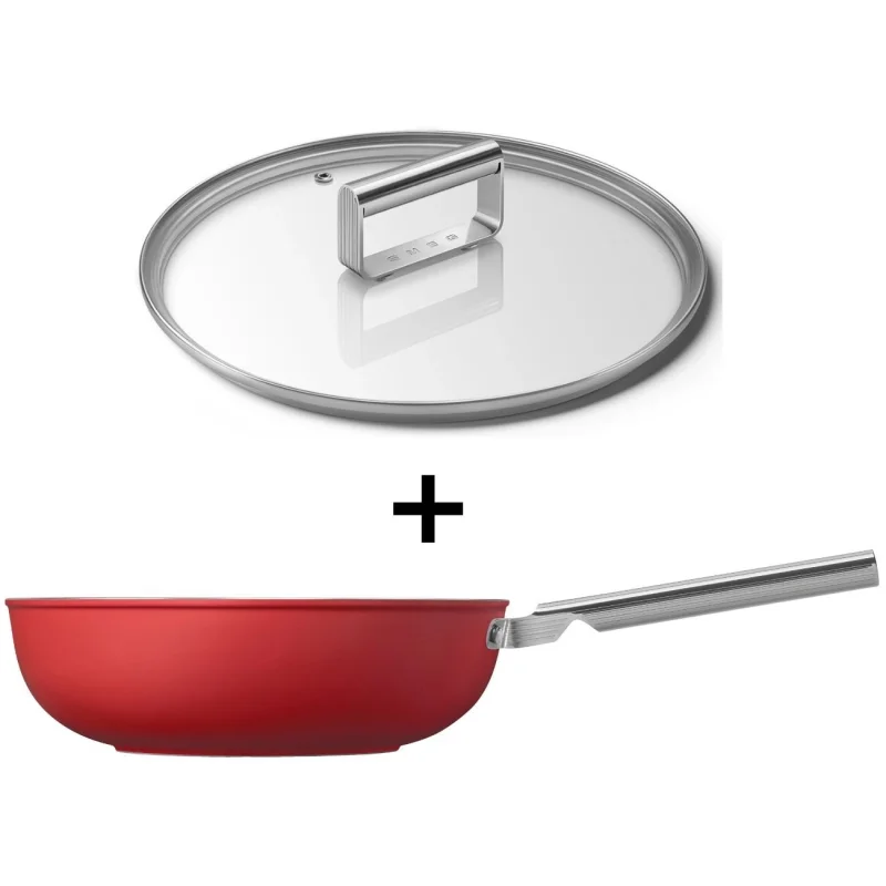 Тенджери и тигани Уок тиган Smeg CKFW3001RDM Червен