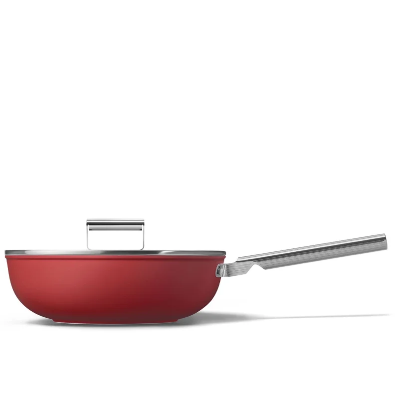 Тенджери и тигани Уок тиган Smeg CKFW3001RDM Червен