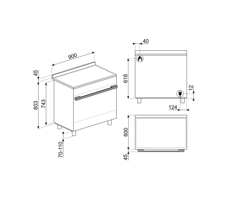 Готварски печки Печка Smeg CPF9GPX