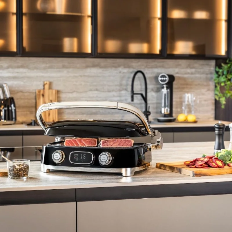 Тостери Многофункционална скара Smeg MGF01BLEU Черна