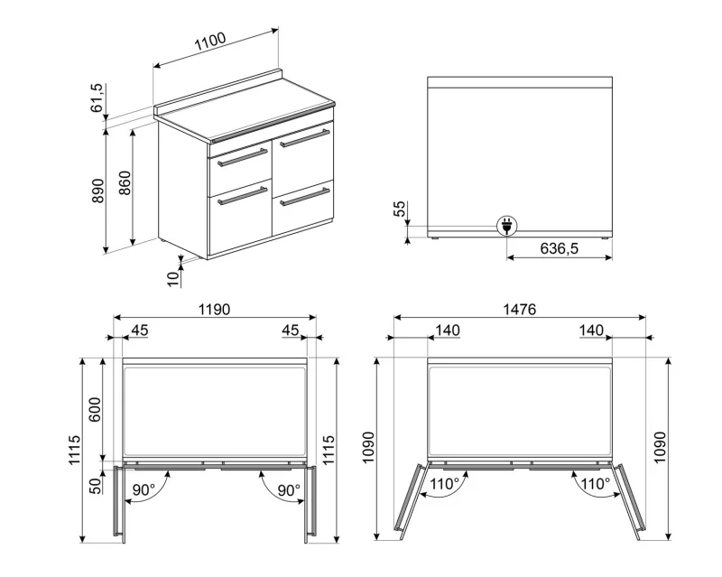Готварски печки Печка Smeg SYD4110I-1